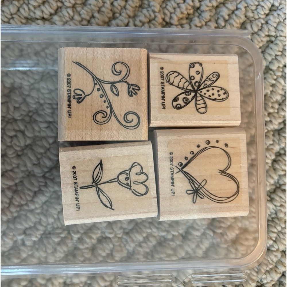 Stampin Up! “Doodle That” 4 piece stamp set